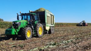 John Deere 6195M I Krone MX370GD