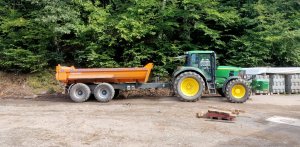 John Deere 6630 + przyczepa tandem Pohringer