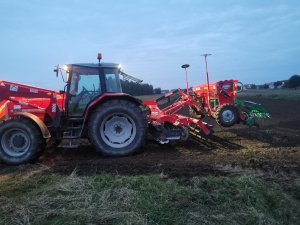 Massey ferguson 6190 i zestaw uprawowo siewny agro system i agro masz 
