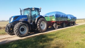 New Holland T7 165s + Przyczepy