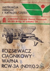 Rozsiewacz ciągnikowy wapna RCW 3A (N011 0 2,5)