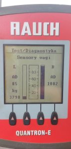 Błąd sensora wagi 30.1 W