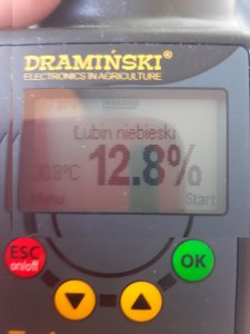 Wilgotność łubinu 