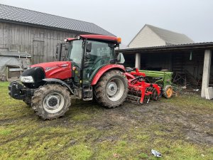 Case farmall 75a + zestaw uprawowo siewny