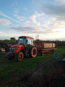 Kubota M7040N + Platforma sadownicza