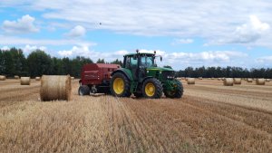 John Deere 6630 i Case IH RB344