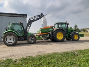 John deere 6920, Amazone ZA-V 3200 i Deutz Fahr Agrotron 4.70s 