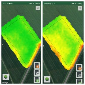 jęczmień ozimy mapa ndvi 28.02 vs 07.02.2023