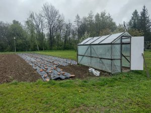 Tunel foliowy i ogródek warzywny