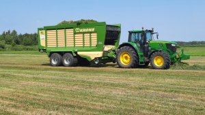 John Deere 6195M I Krone MX370GD