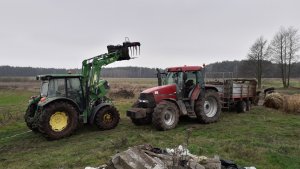 John Deere 5080R i Case MX 135