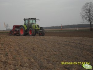 Claas Arion 520 + Kongskilde Demeter Clasic 300A