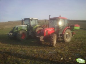 Claas Arion 620C + Zetor 7341