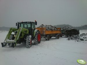 Claas Arion 420 CIS + Claas Fl 120 + Wielton + D-47 A