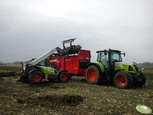 Claas Arion 610 Cis + Jeantil EVR 16-12 + Claas Scorpion 6030CP