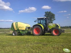 Claas Arion 620 & Krone Comprima F125 XC