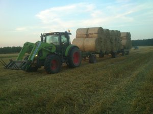 Claas Arion 420 Cis + Fl 120 + przyczepy