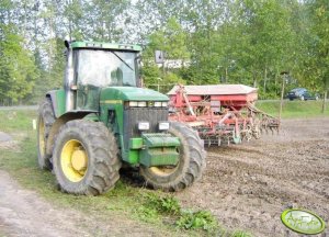 John Deere 8400 + Kverneland