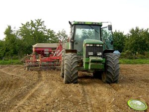 John Deere 8400 + Kverneland