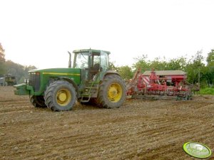 John Deere 8400 + Kverneland