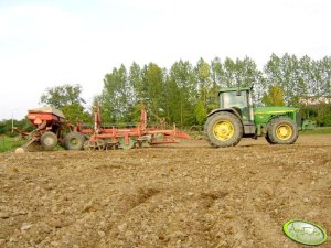 John Deere 8400 + Kverneland