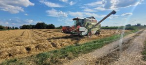 Claas mega 204 koszenie żyta