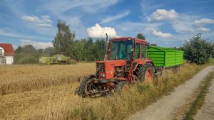 Mtz 82 & Przyczepa dwuosiowa  & Claas Consul