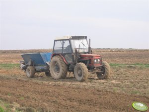 Zetor 7745 + Rozsiewcz nawozów