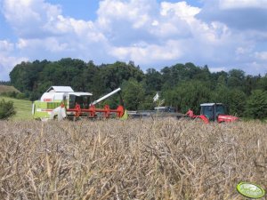 Claas Dominator 208 Mega & Massey Ferguson 5465