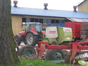 Claas rollant 46 + Massey ferguson 5465