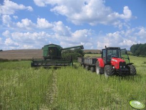 John Deere 2256 + Massey Ferguson 5465