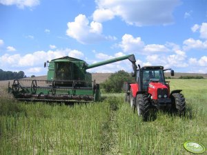 John Deere 2256 + Massey Ferguson 5465