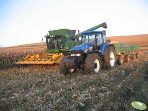 John Deere 9780 CTS + New Holland TM175