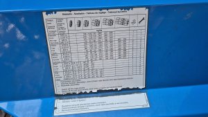 Lemken Solitair 9 tabela wysiewu