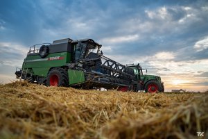 żniwa jęczmienia ozimego 2025 - Fendt Corus 526 MCS + Fendt 712