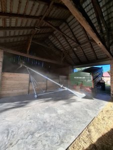 Pronar T671 - rozładunek pszenżyta