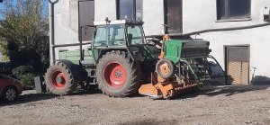 Fendt Favorit 612 Turbomatik i Brona Wirowa i Siewnik Amazone 