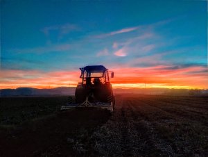 Jesienny zachód słońca