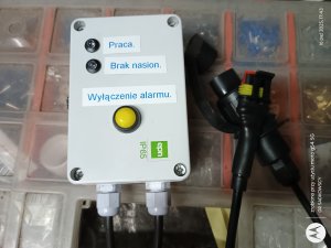 Jednostka informująca o niskim poziomie materiału siewnego.