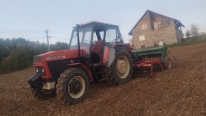 Ursus 1014 i Zestaw Uprawowo Siewny JANPOL i Siewnik Hassia 