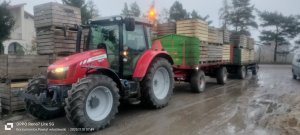 Massey Ferguson 5611 dyna 4 i przyczepy