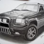 Рисунок 95. Нарисовать Jeep Grand Cherokee. Чероки карандашом. Гранд Чероки карандашом. Нарисованный Jeep Grand cheero.